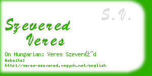 szevered veres business card
